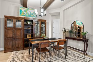 Beamed Ceiling in Dining Area