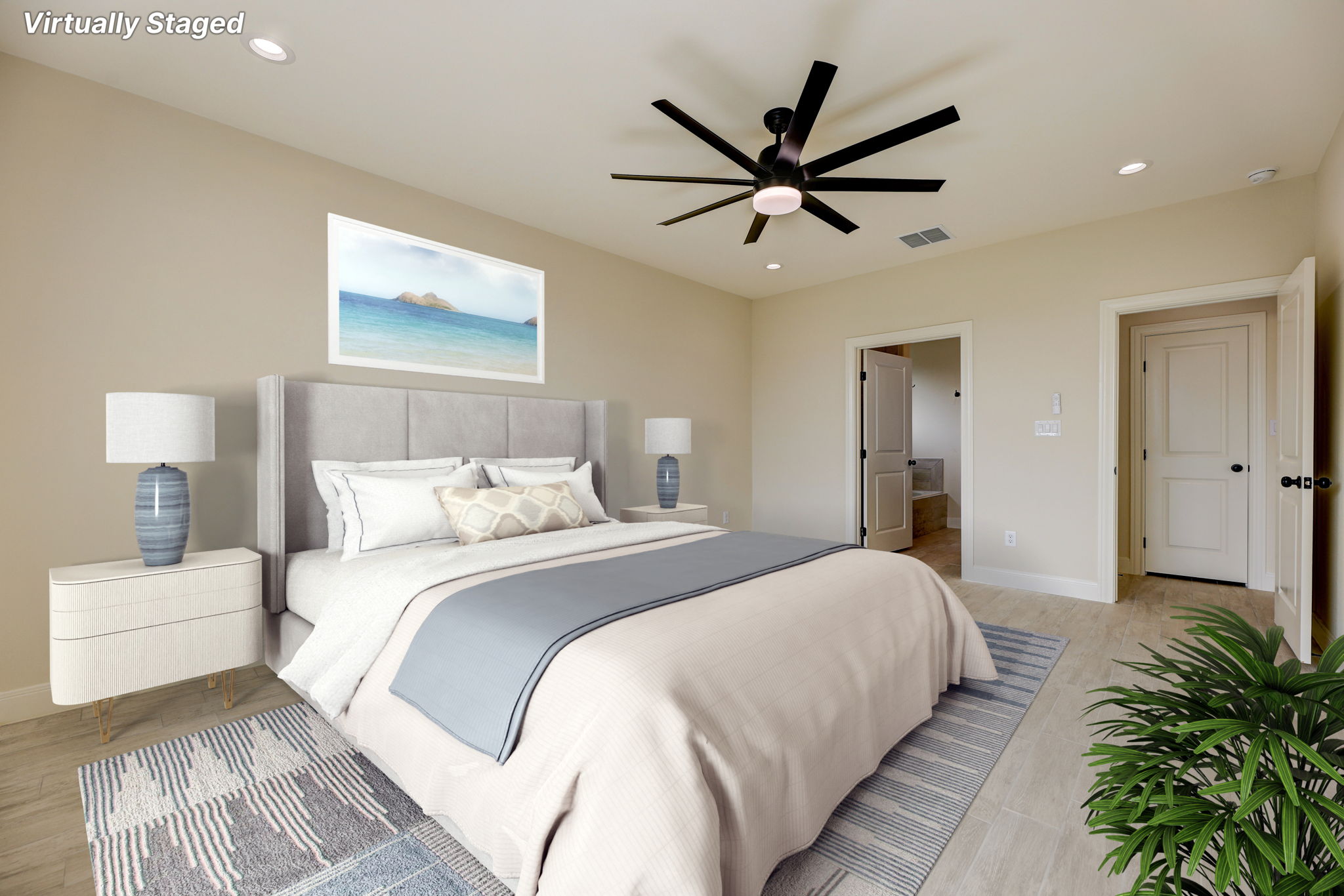 Primary Bedroom:  Virtually Staged