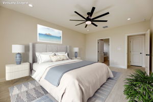 Primary Bedroom:  Virtually Staged