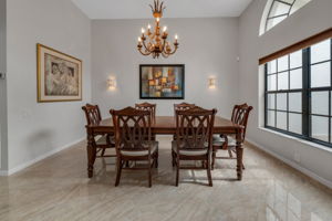 A formal dining room for large dinner parties