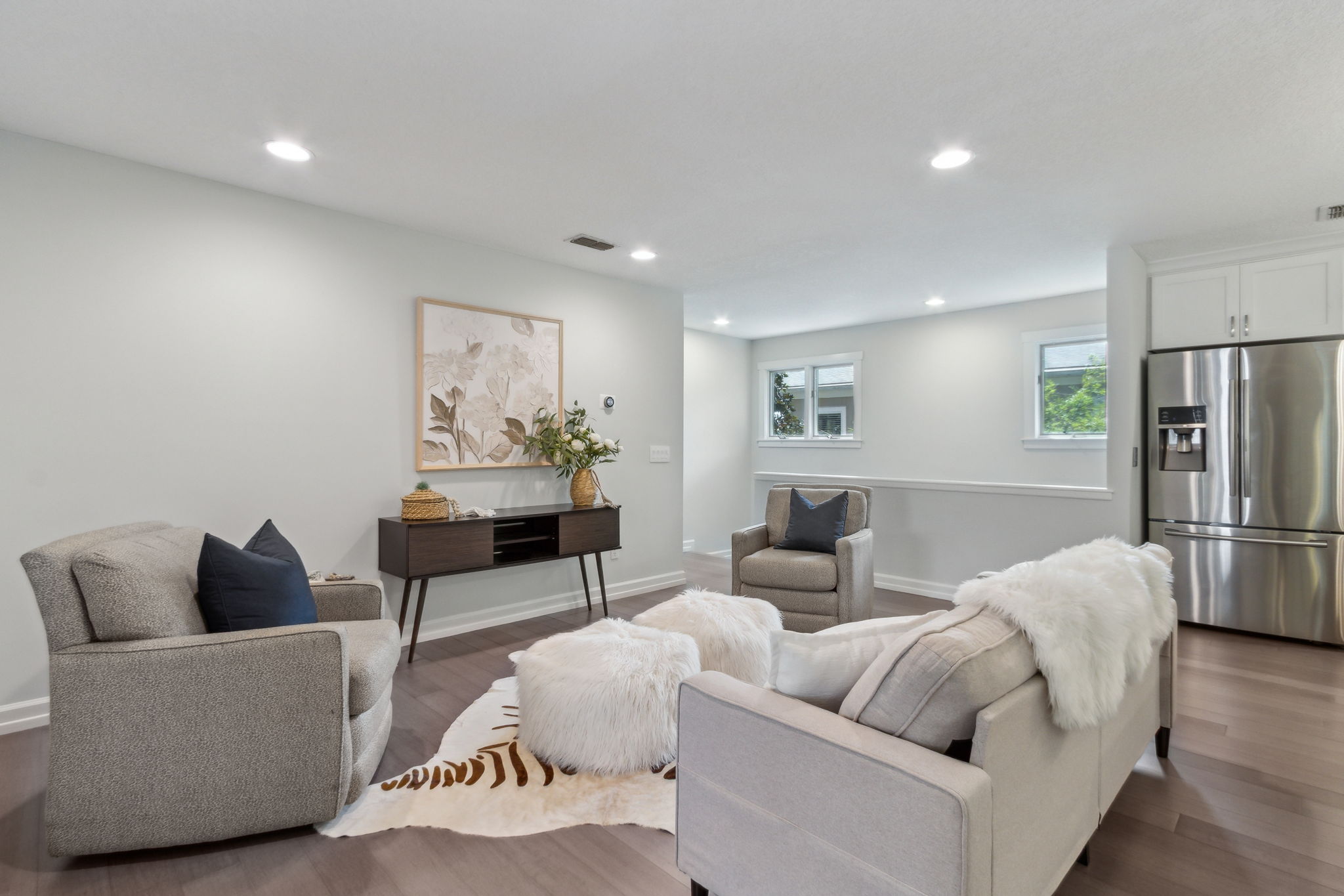 ...allowing for various configurations of furniture.