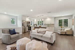 The main living area has an open floorplan ...
