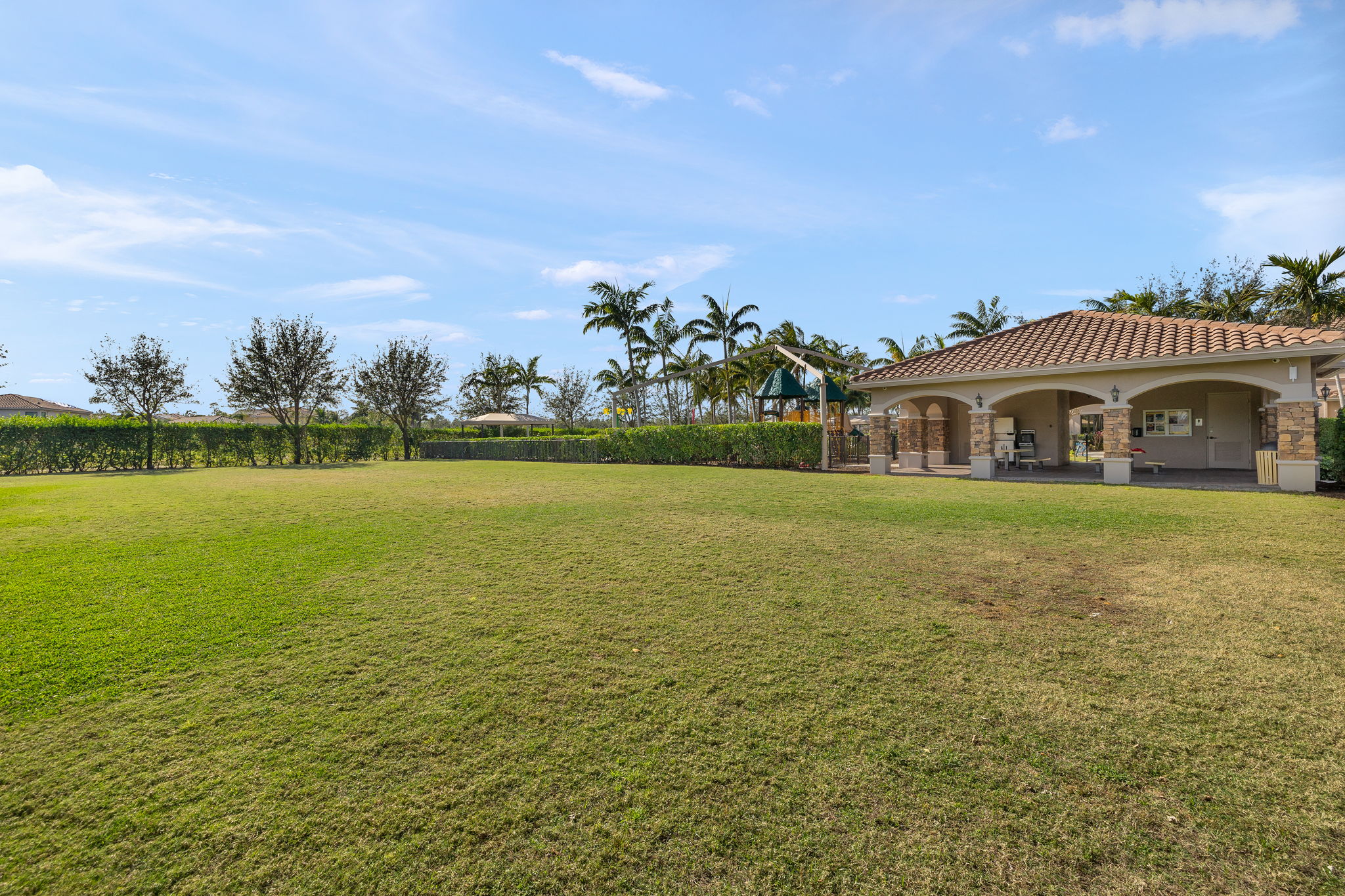 Activity Field with Covered/shaded area near sport courts...