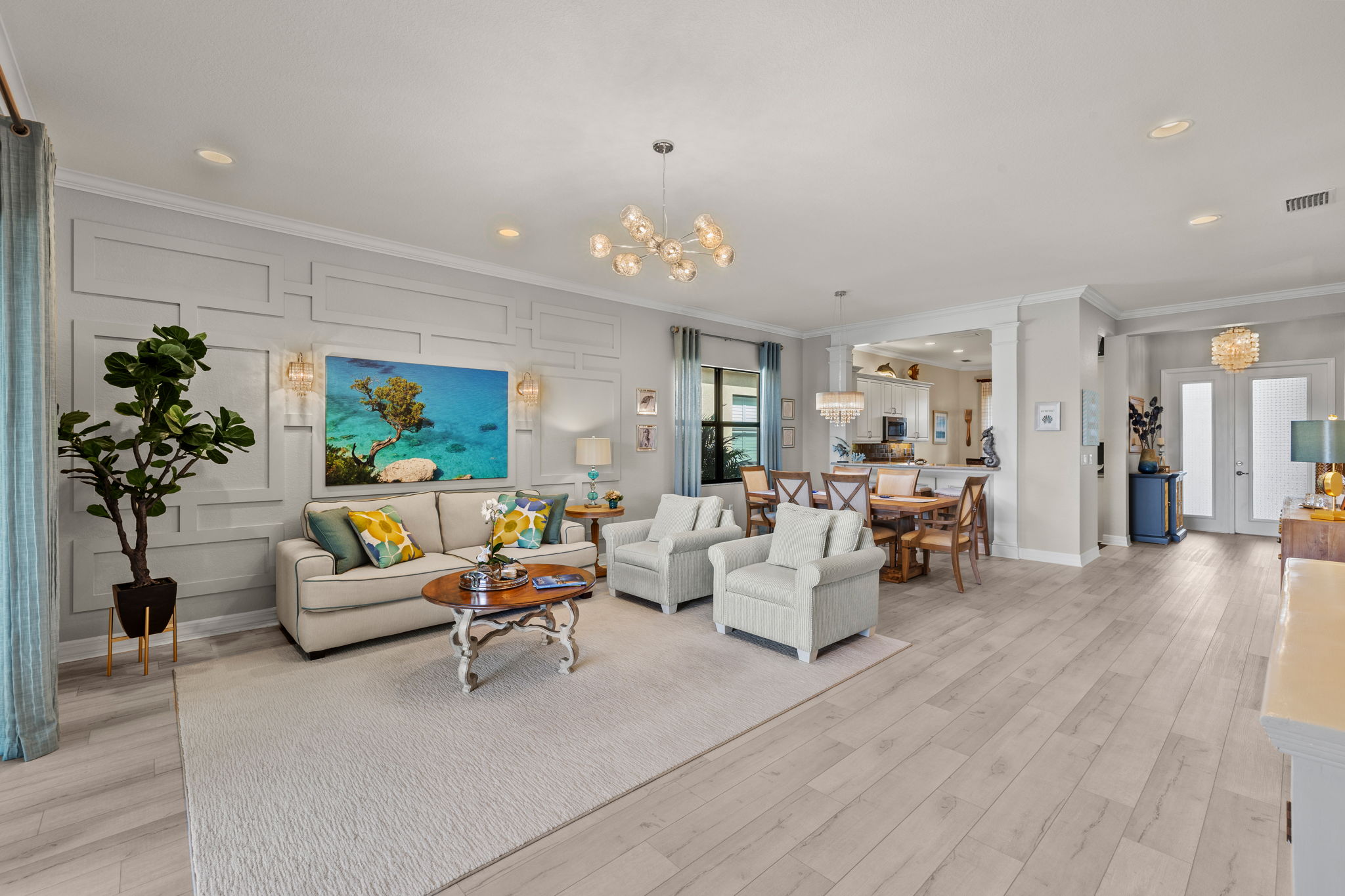 WOW! Decorative wood accent walls, crown molding, 2 year new plank flooring and tastefully furnished (see inclusion list), this Berkshire looks like a model home!!!