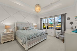 Show stopping decorative wood accent wall PLUS lake view to wake up to!!!