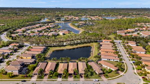 Drone shot is proof positive of NO HOMES directly across the lake from your lanai view!!!