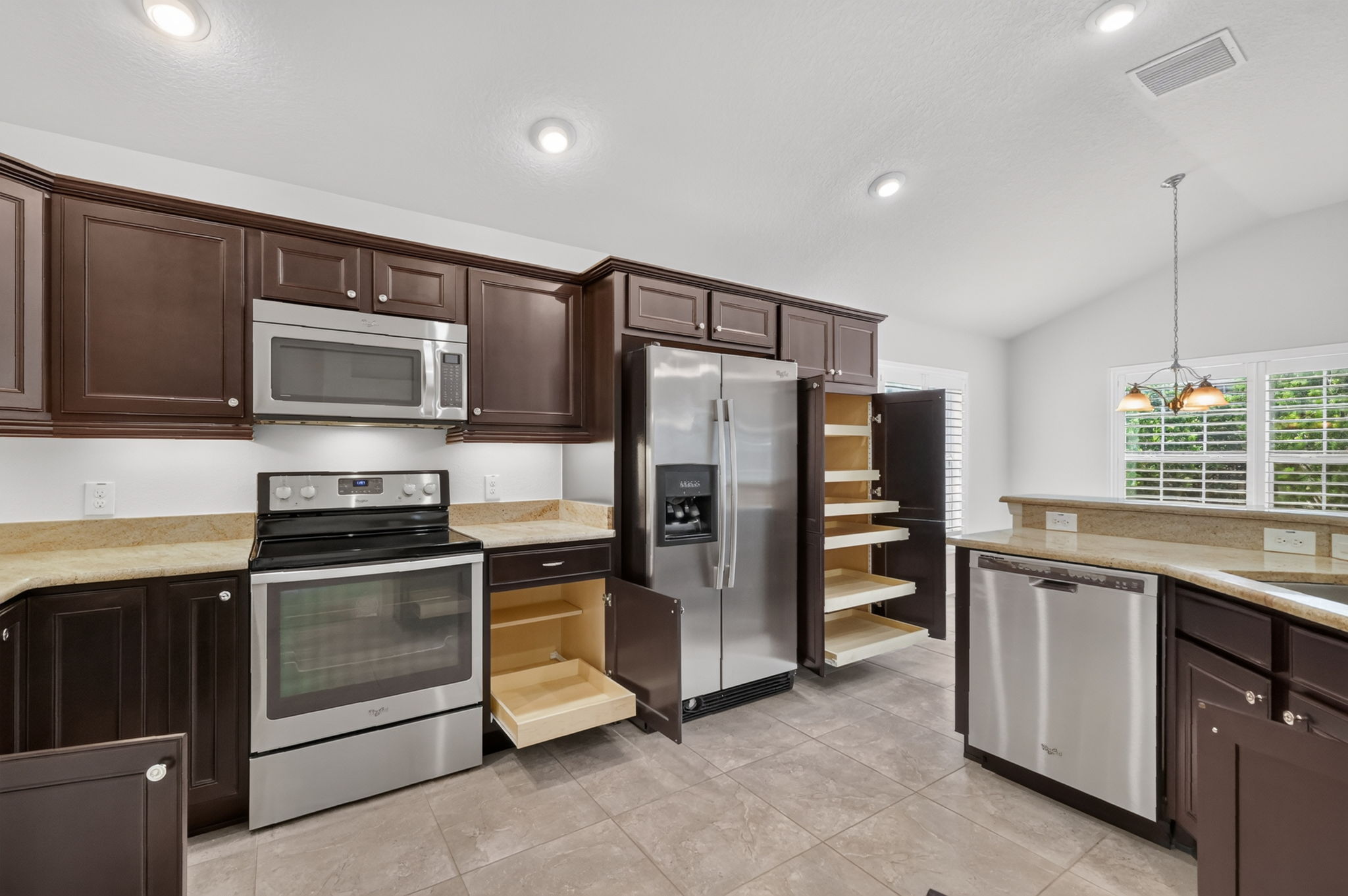 Kitchen with Rollout Shelving
