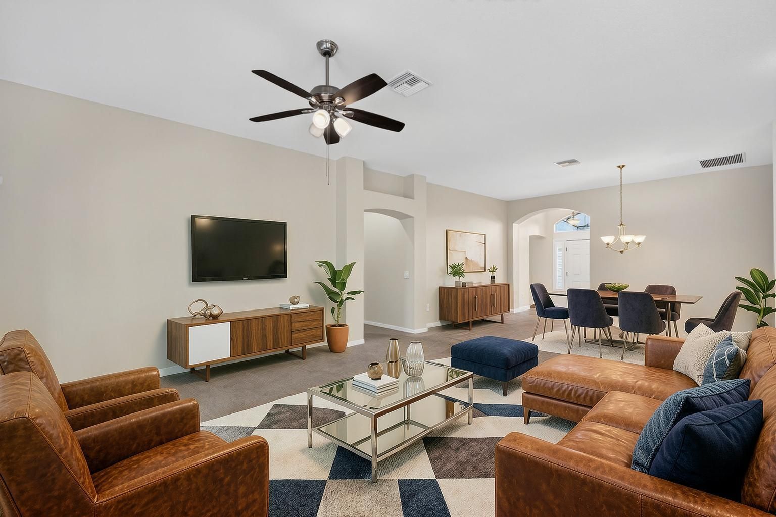 Living and Dining Rooms - Virtually Staged