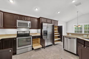 Kitchen with Rollout Shelving