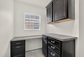 Custom Built-In Desk in Laundry Room
