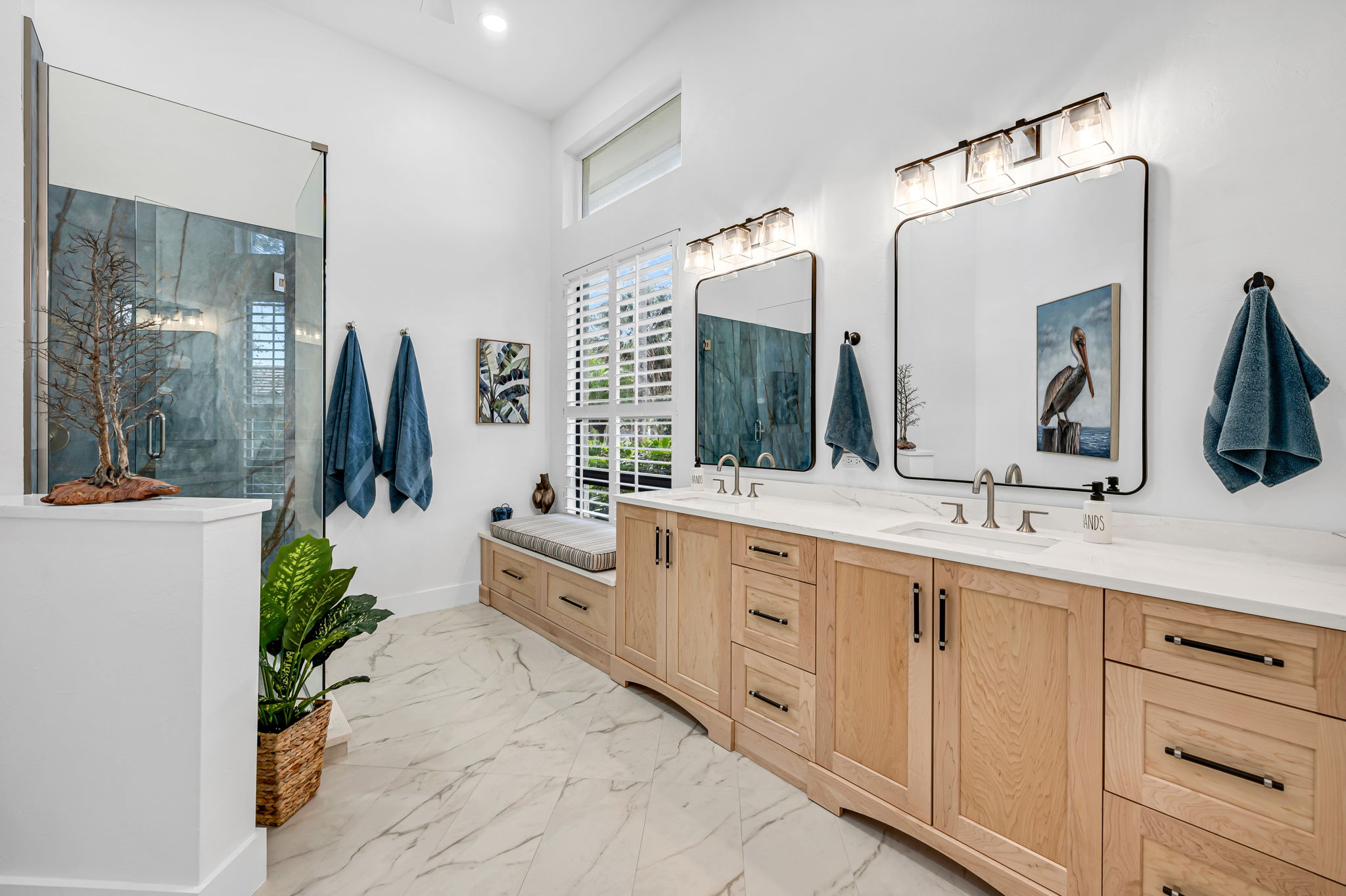 Yes, you will feel like you arrived at your private spa.  Outfitted in Zen tones!