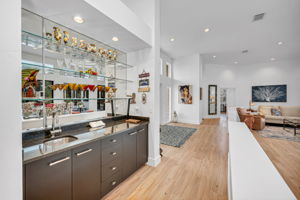 Wet bar conveniently located off the Dining Room