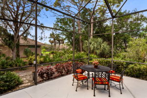 Outdoor Dining allows for privacy with a touch of lake vistas.  If guests stay until dusk...sunset skies will be all the rage!