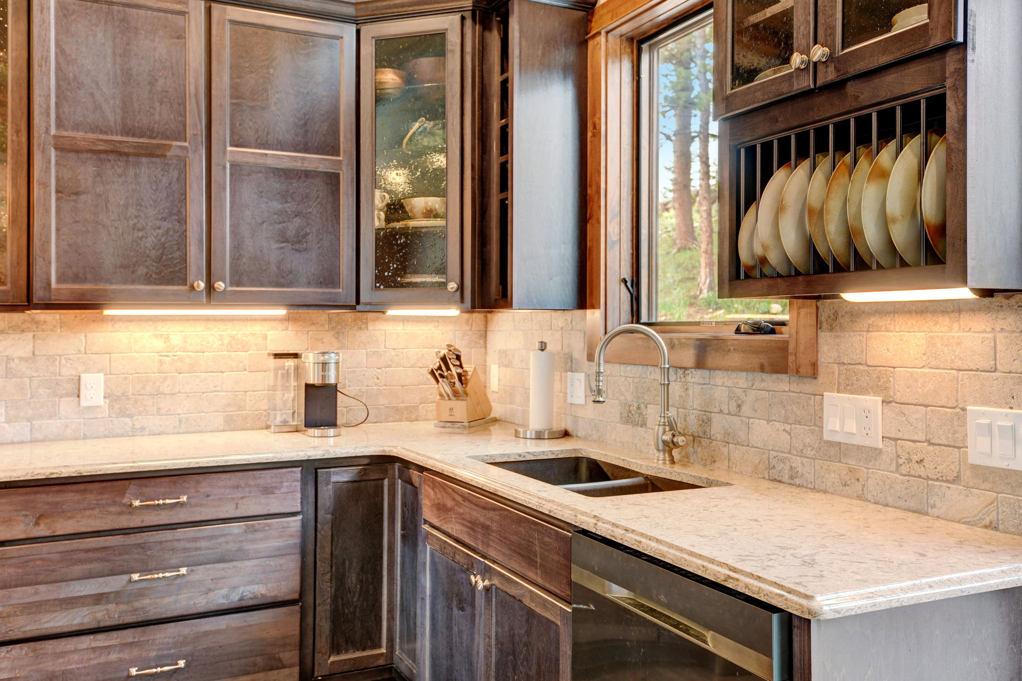 Granite sink and designer faucet