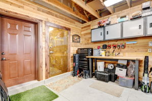 Cedar Interior Garage Walls and Vault Room