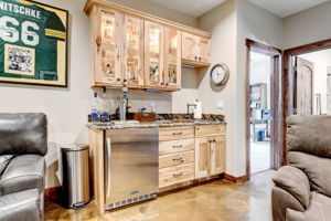 Built-in Hickory Cabinets and Kegerator