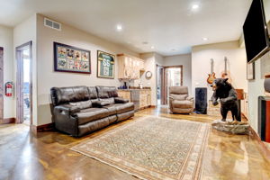 Great Room with Epoxy Floors
