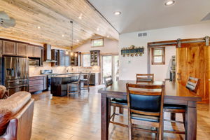 Great dining and kitchen entertaining space