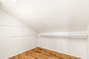 The primary bedroom walk-in closet is very large and just waiting for your vision