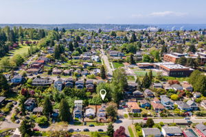 To the west, the wide green stretches of Jefferson Golf Course come into view, with West Seattle and the shimmering Puget Sound beyond. It’s a view that blends green space and open skies—peaceful, panoramic, and full of that easy Seattle magic.