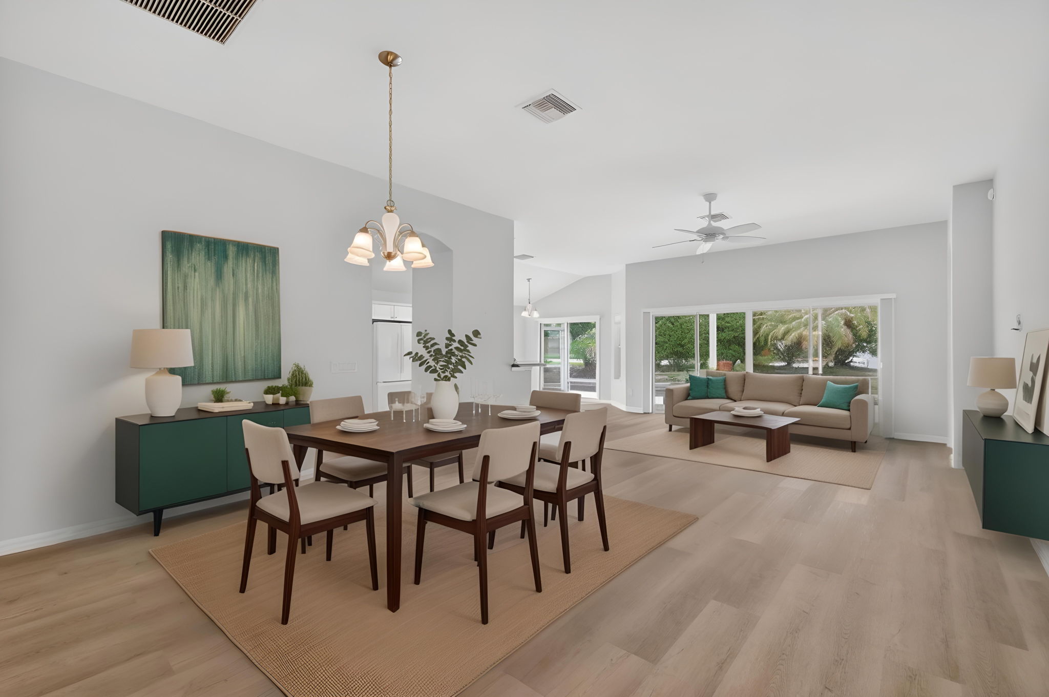 Living and Dining RoomsVirtually Staged