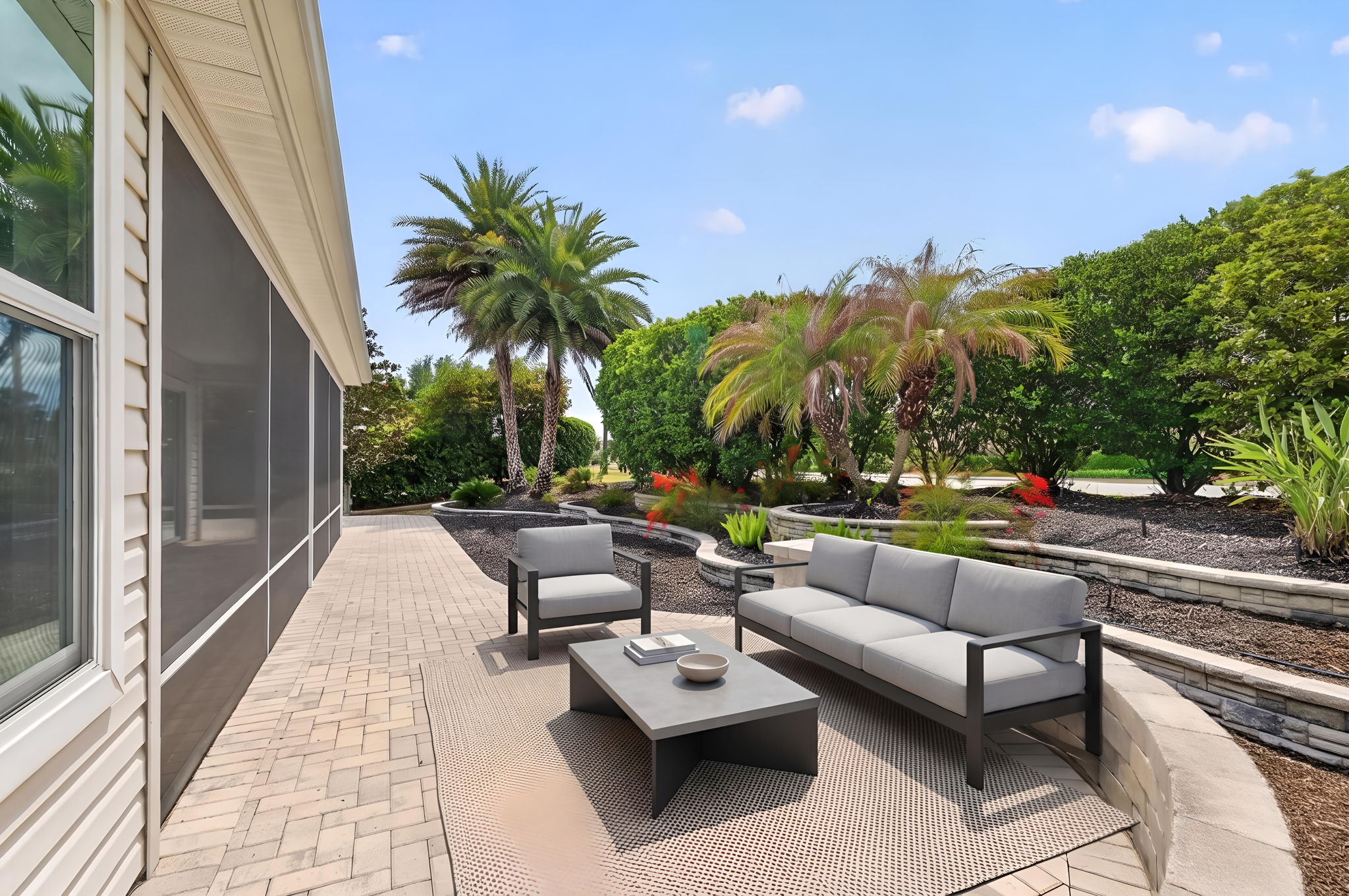 PAVER Patio-Virtually Staged