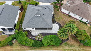 Aerial Rear Elevation with HARDSCAPING and PRIVACY LANDSCAPING