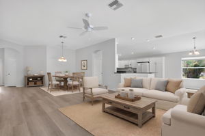 Living, Dining, Kitchen, and Dinette-Virtually Staged