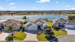 Aerial Front Elevation with Water Views