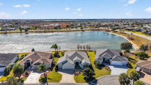 Aerial Front Elevation with Water Views