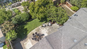 Aerial of back yard