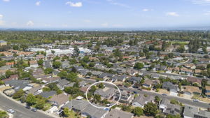Aerial of neighborhood