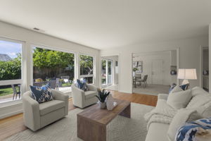 Living Room with floor to ceiling windows