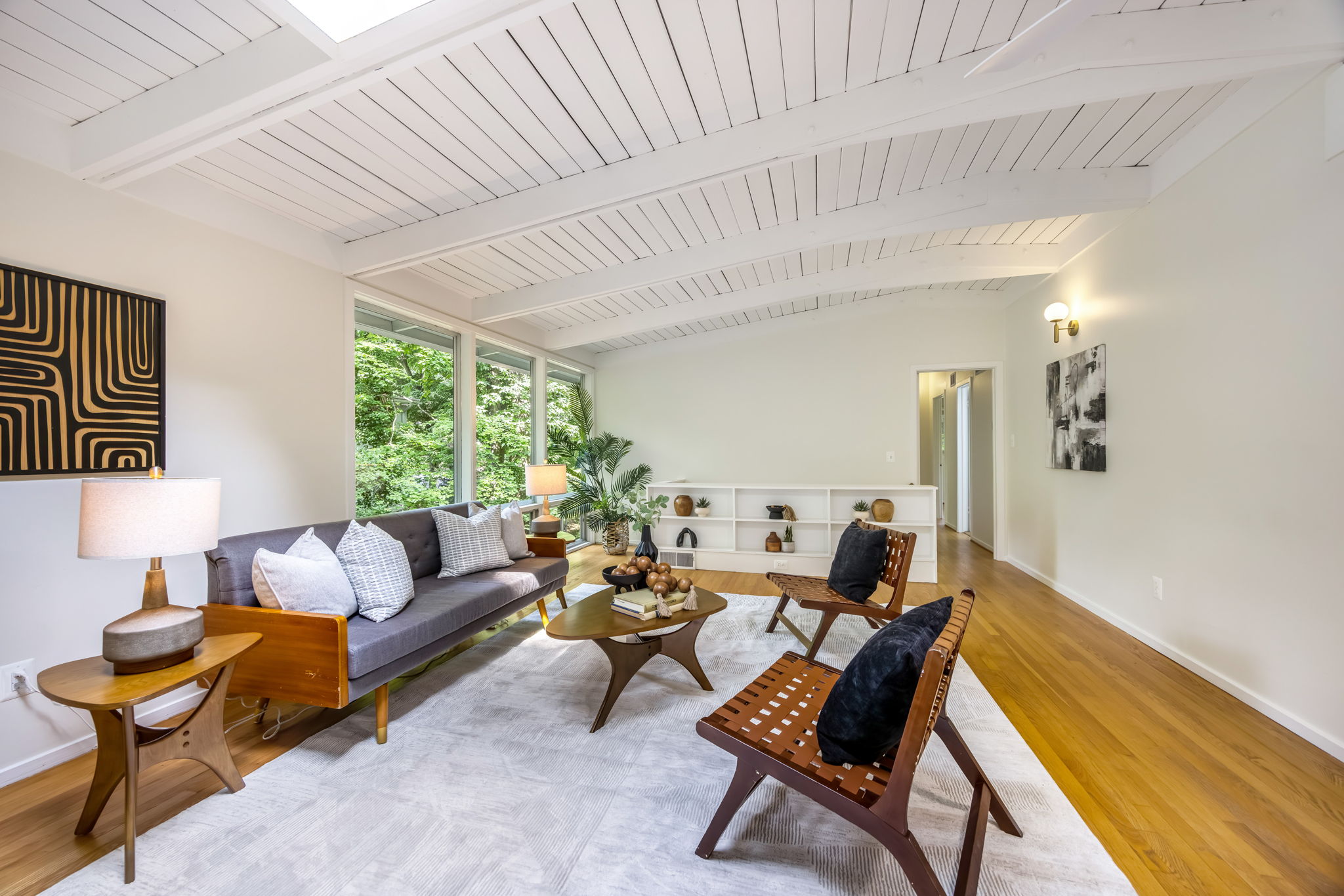 Main Level Living Room with Skylight