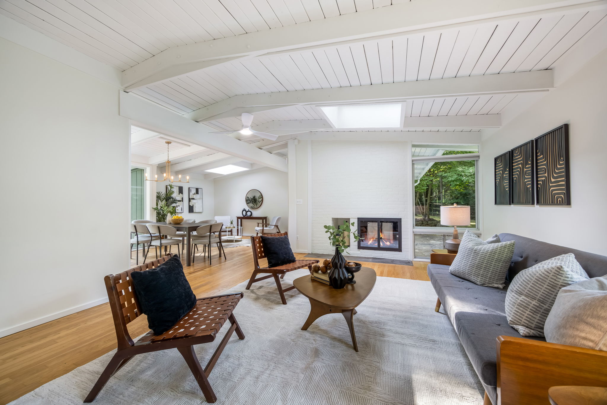 Main Level Living Room with Skylight