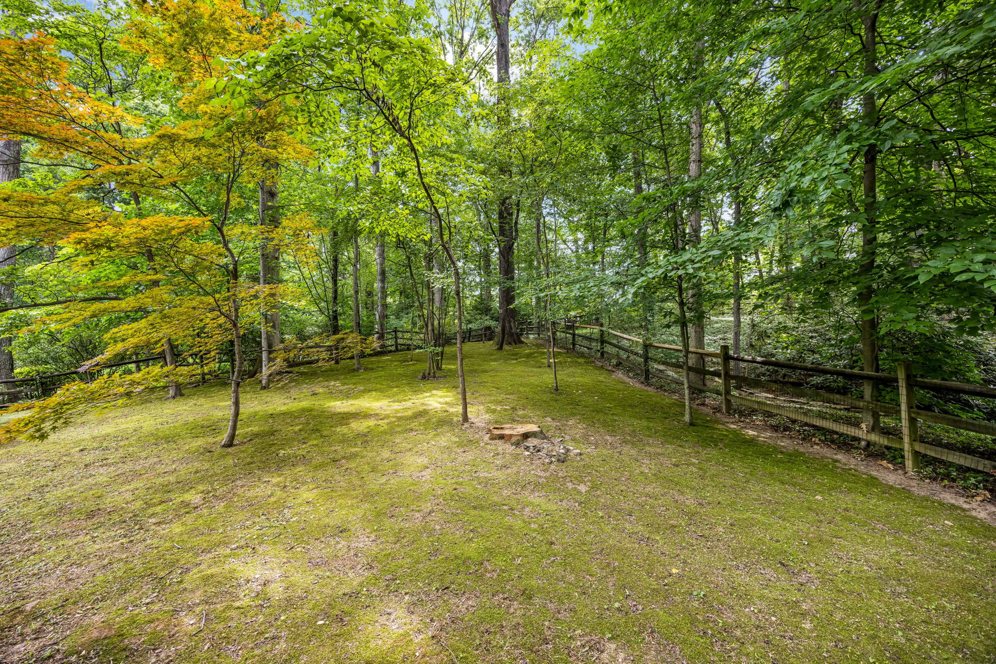 Nearly 1/2 acre private wooded lot w fenced bkyrd