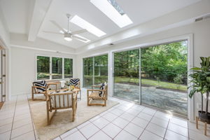 Sun Room addition opens to patio and backyard