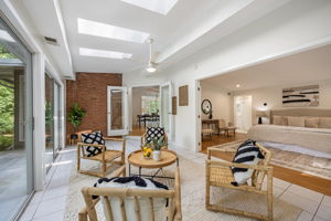 Sun Room addition opens to patio and backyard