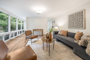 Rec Room w wood burning Fireplace on lower level