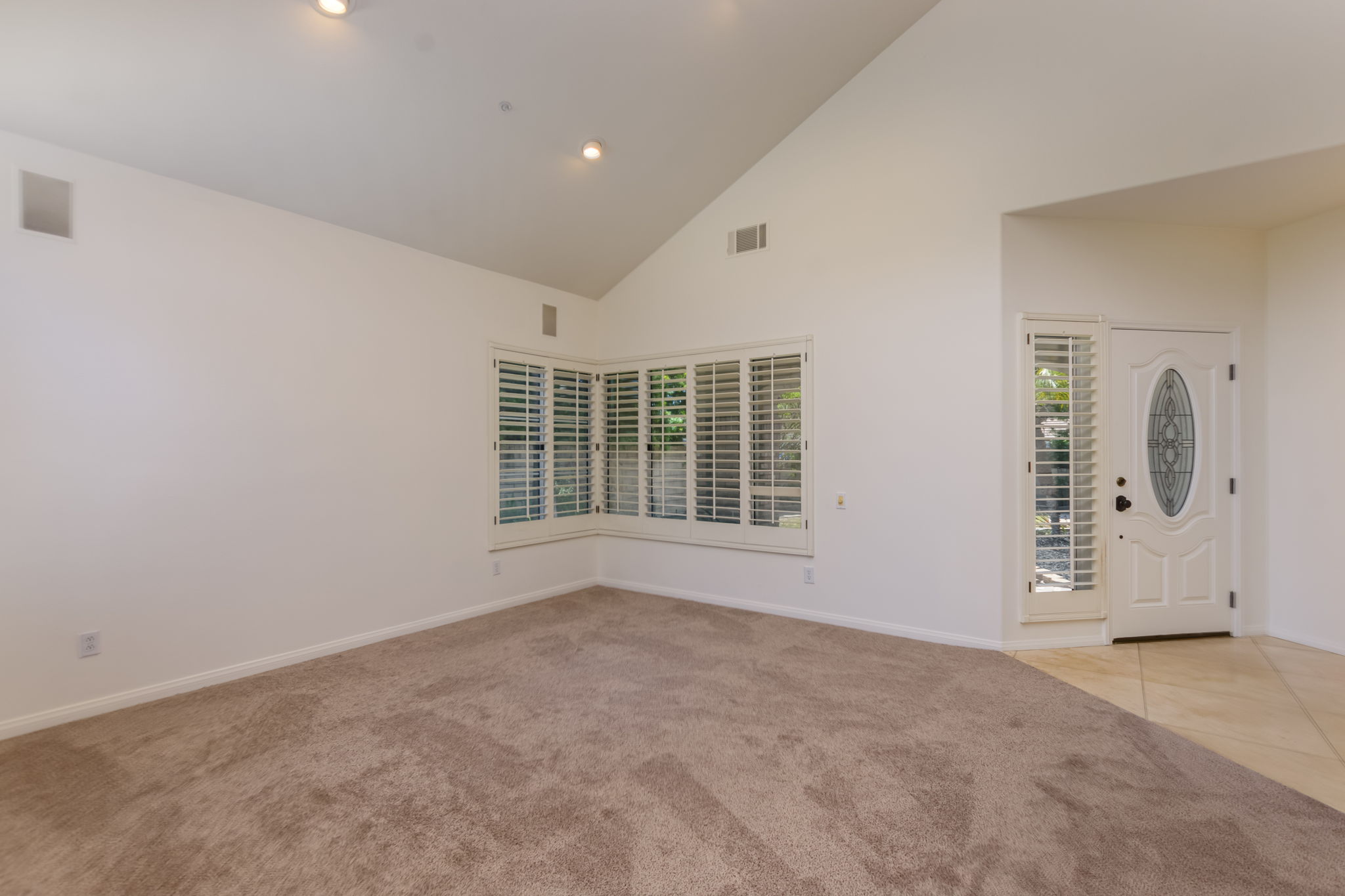 Living Room with soaring ceilings