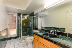 Downstairs Ensuite Bathroom with walk-in shower