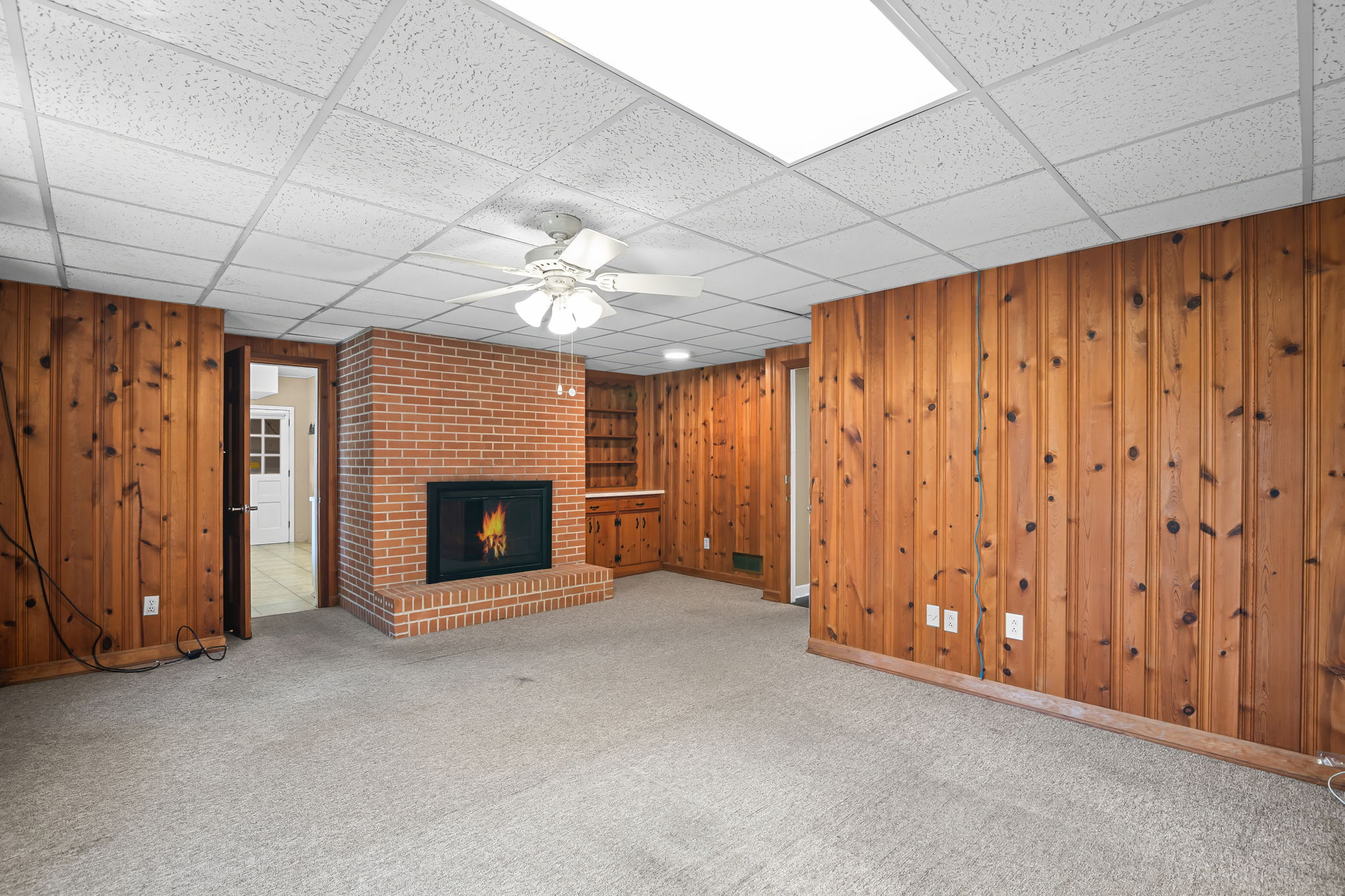 Basement Living Room Fireplace