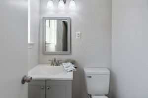 Check out the upscale Master Bath Ensuite... NEW Cabinet, Toilet, Matching Mirror and Lighting!