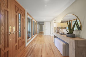 Lots of natural light fills the entry