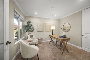 4th bedroom staged as office