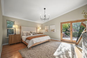 Primary Suite with vaulted ceiling