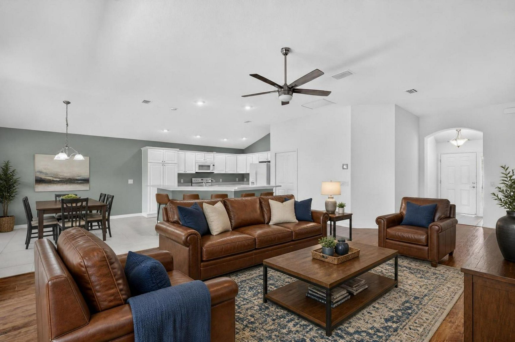 Living Room Kitchen-Virtually Staged