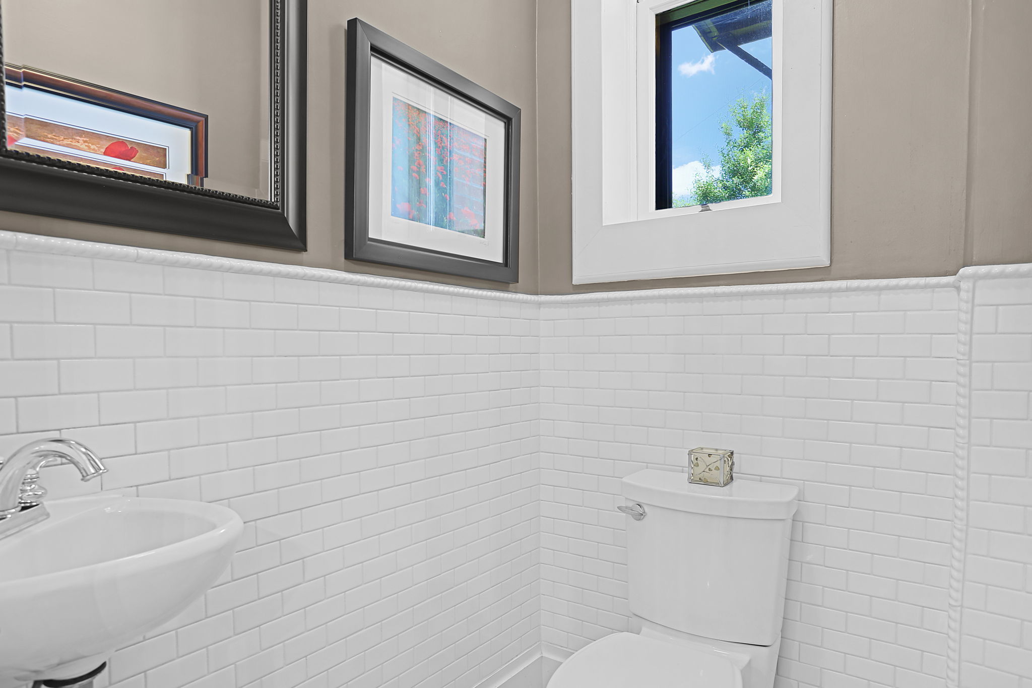 First floor powder room