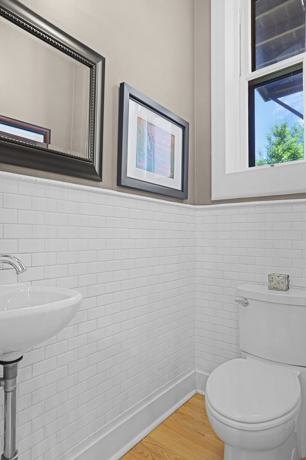 First floor powder room