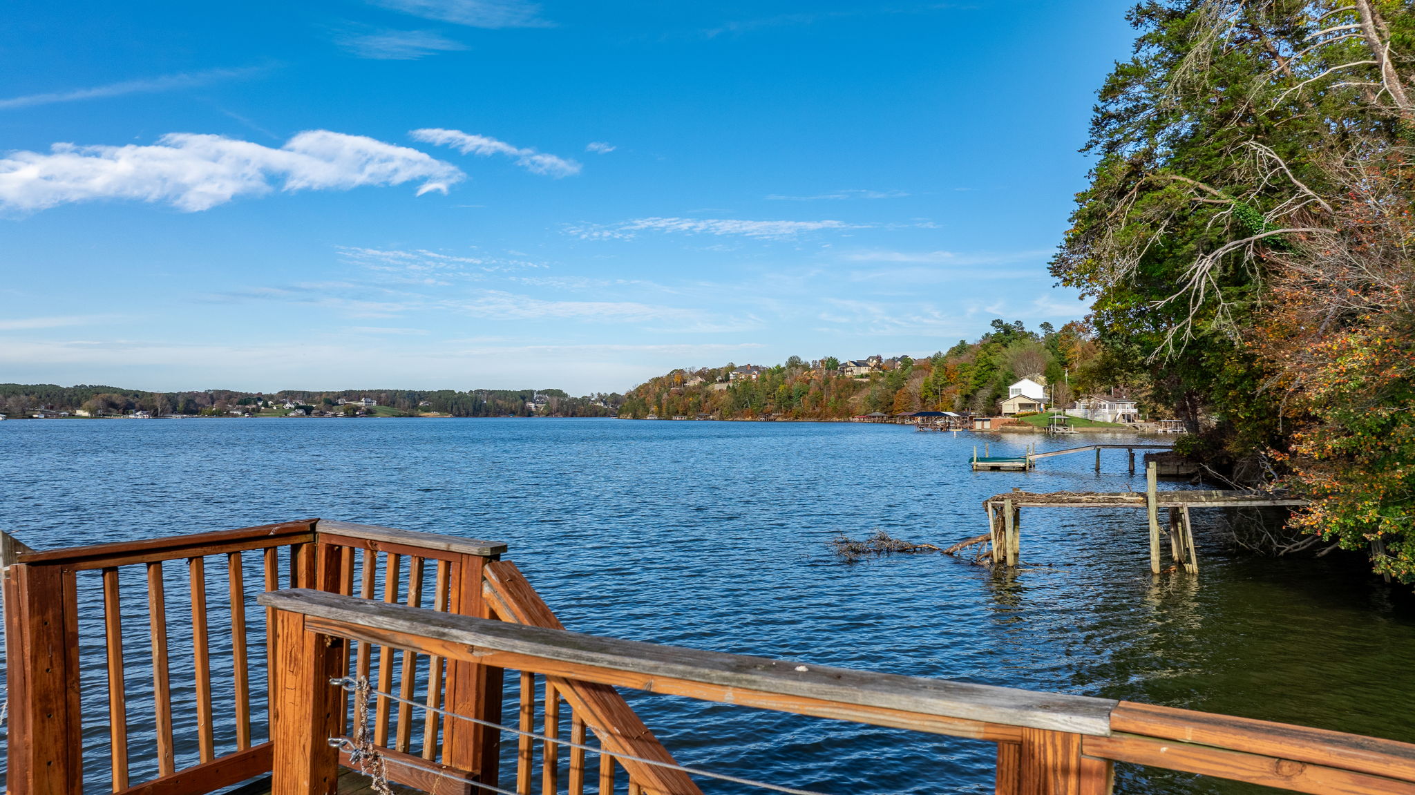 view from the top of the lake deck